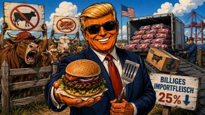 Make Hackfleisch Cheap Again – Ronald Tramp entdeckt den großen Rindfleischkrieg