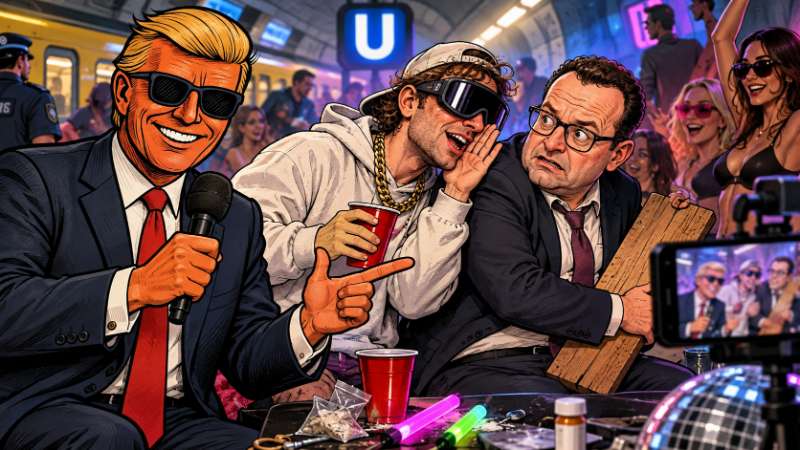 Grafik: Spahn, Ski Aggu und Deutschlands Bretter-Affäre