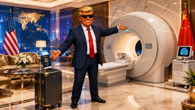 Grafik: MRT-Urlaub in China – Ronald Tramp rechnet ab