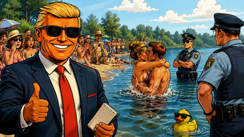 Grafik: Ronald Tramp und der See der großen Gefühle