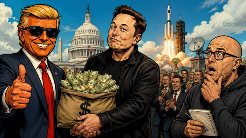 Grafik: Elon Musk - Millionen, Raketen und mächtig viel Politik