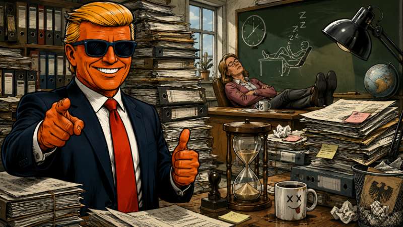 Grafik: Ronald Tramp über Deutschlands längsten Aktenlauf