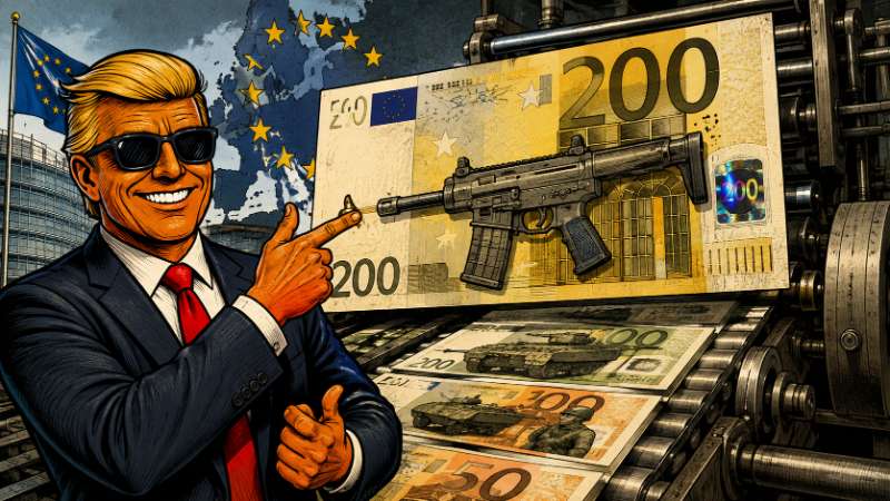 Grafik: Der Euro mit Panzer? Ronald Tramp berichtet