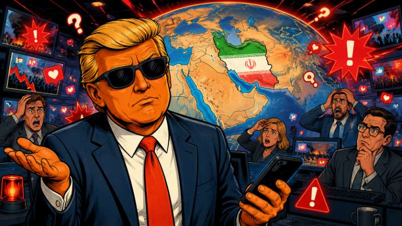 Grafik: Iran kollabiert? Ronald Tramp sucht noch danach