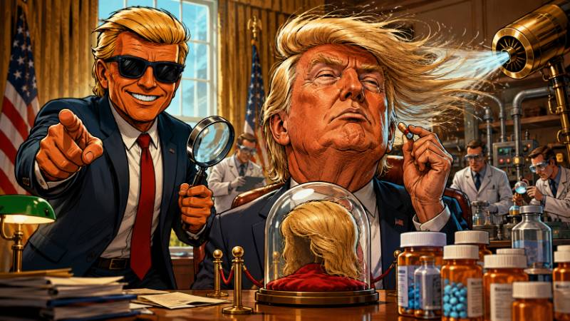 Grafik: Die große Haar-Verschwörung um Donald Trump